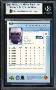 Cortez Kennedy Autographed 2000 Upper Deck Card #196 Seattle Seahawks Beckett BAS #19958223