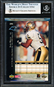 Sam Mills Autographed 1995 Upper Deck Card #293 New Orleans Saints Beckett BAS #19958470