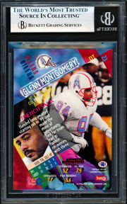 Glenn Montgomery Autographed 1994 Stadium Club Rookie Card #23 Houston Oilers Beckett BAS #19958523