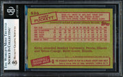 Kirby Puckett Autographed 1985 Topps Rookie Card #536 Minnesota Twins Beckett BAS #19958556