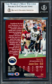 Junior Seau Autographed 1993 Score Select Card #24 San Diego Chargers Beckett BAS #19958565