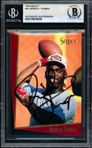 Derrick Thomas Autographed 1993 Score Select Card #40 Kansas City Chiefs Beckett BAS #19958630