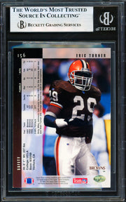 Eric Turner Autographed 1994 Upper Deck Card #156 Cleveland Browns Beckett BAS #19958652