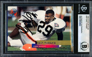 Eric Turner Autographed 1995 Stadium Club Card #297 Cleveland Browns Beckett BAS #19958662