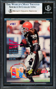Eric Turner Autographed 1995 Stadium Club Card #X187 Cleveland Browns Beckett BAS #19958674