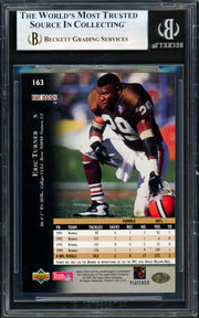 Eric Turner Autographed 1995 Upper Deck Card #163 Cleveland Browns Beckett BAS #19958679