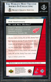 Gordie Howe Autographed 2003 Upper Deck Card #50 Detroit Red Wings Beckett BAS #19829889