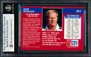 Jack Nicklaus Autographed 1992 Pro Set Card #201 Beckett BAS #19830102