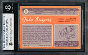 Gale Sayers Autographed 1970 Topps Card #70 Chicago Bears Beckett BAS #19830456