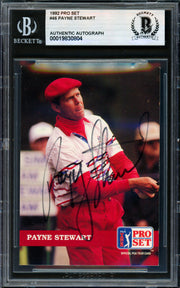 Payne Stewart Autographed 1992 Pro Set Card #46 Beckett BAS #19830804