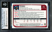 Ichiro Suzuki Autographed 2008 Bowman Chrome Refractor Card #176 Seattle Mariners Beckett BAS #19830960