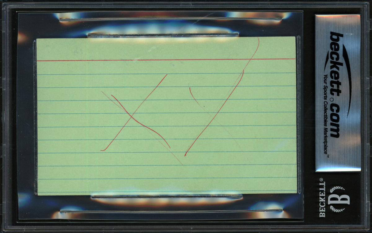 Joe, Dom & Vince Dimaggio Autographed 3x5 Index Card Beckett BAS #19816608