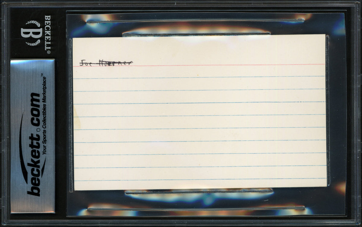 Curt Flood Autographed 3x5 Index Card St. Louis Cardinals Beckett BAS #19816379
