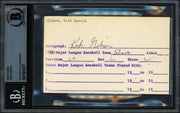 Kirk Gibson Autographed 1980 Rookie 3x5 Index Card Detroit Tigers Beckett BAS #19816377