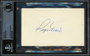 Roger Maris Autographed 3x5 Index Card New York Yankees Beckett BAS #19816376