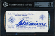Ted Williams Autographed 1997 Ticket Boston Red Sox Beckett BAS #19815856