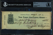 Honus Wagner Autographed Check Beckett BAS #19816611
