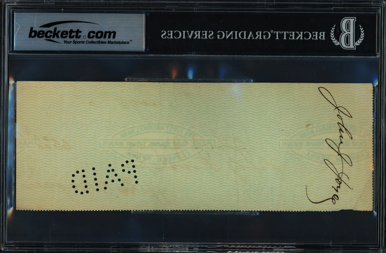 Honus Wagner Autographed Check Beckett BAS #19816611