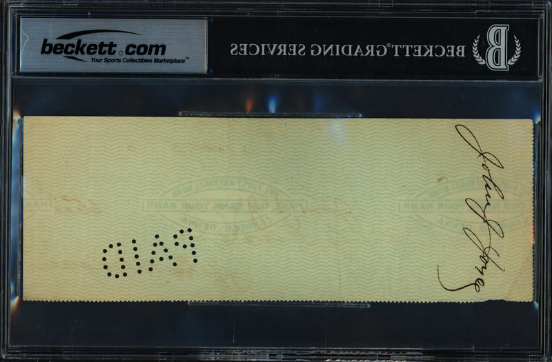 Honus Wagner Autographed Check Beckett BAS #19816611