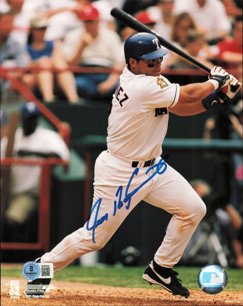 Ivan Pudge Rodriguez Autographed 8x10 Photo Texas Rangers Beckett BAS QR #BV86506