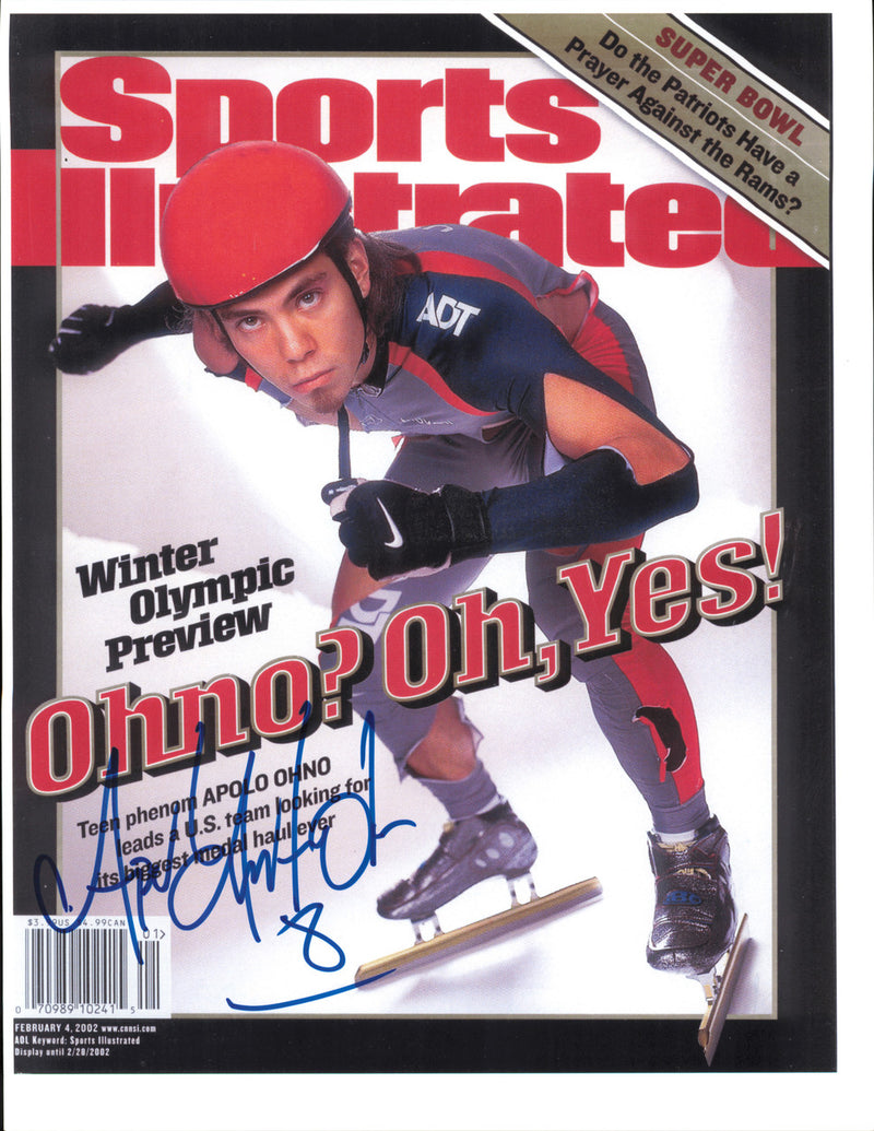 Apolo Ohno Autographed 8x10 Photo U.S. Speed Skater SKU #263486