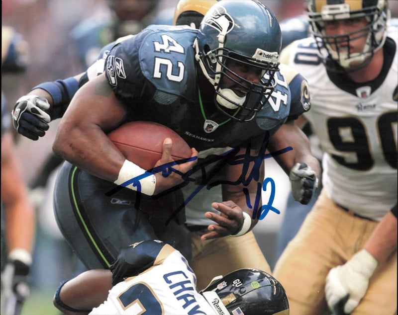 T. J. Duckett Autographed 8x10 Photo Seattle Seahawks SKU #263492