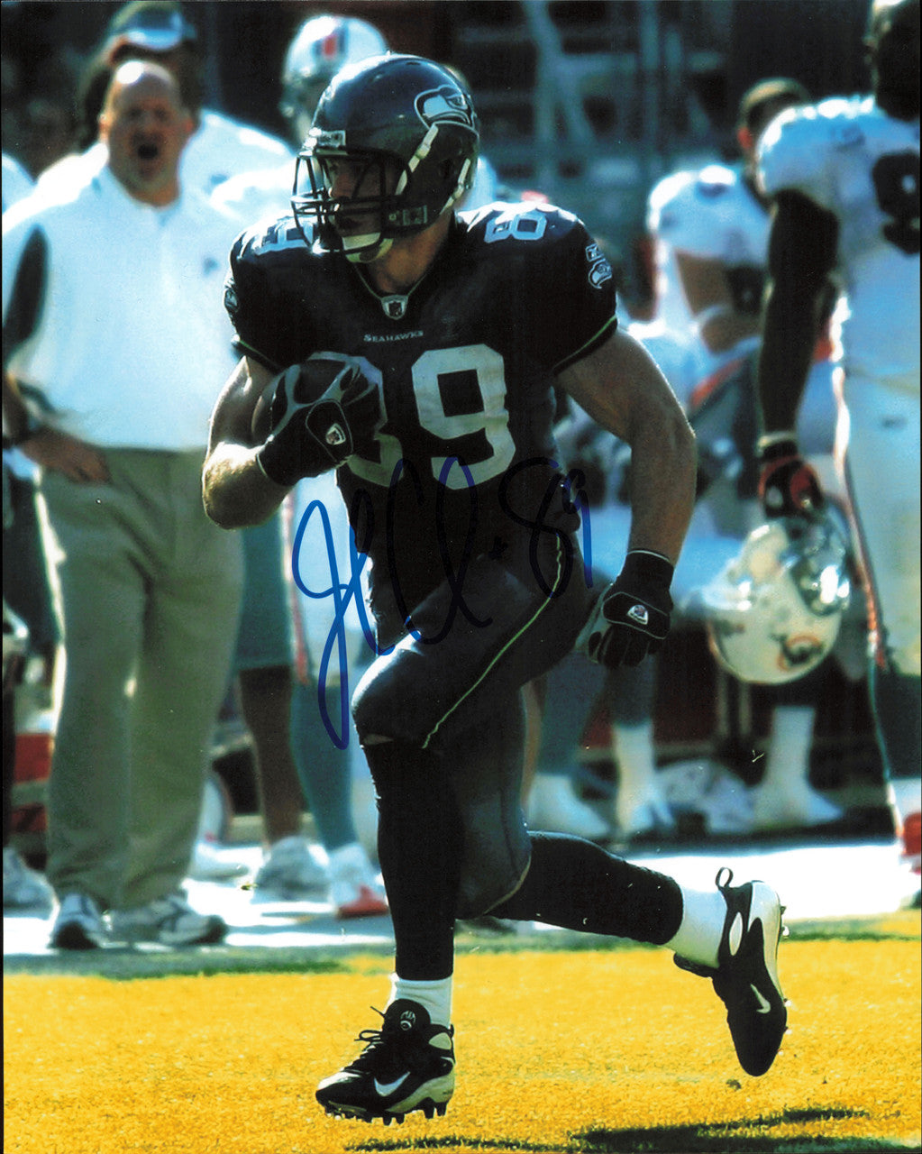John Carlson Autographed 8x10 Photo Seattle Seahawks SKU #263494