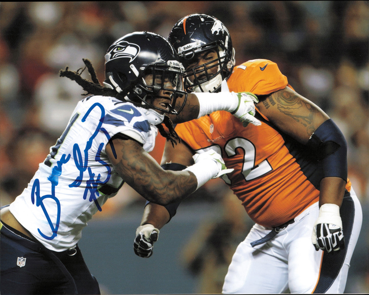 Bruce Irvin Autographed 8x10 Photo Seattle Seahawks (Smudged) SKU #263496