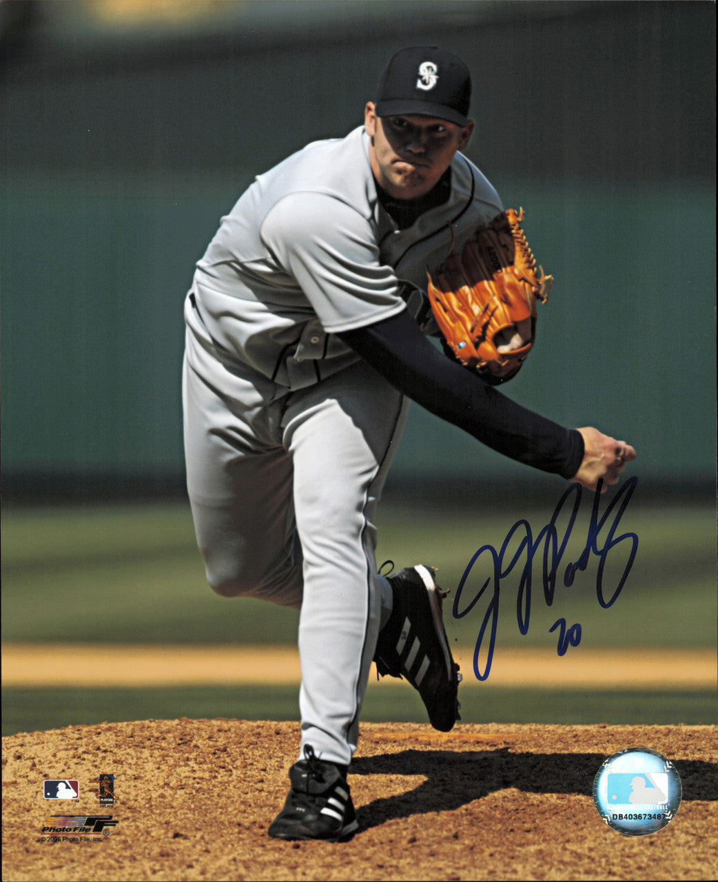 J.J. Putz Autographed 8x10 Photo Seattle Mariners SKU #263501