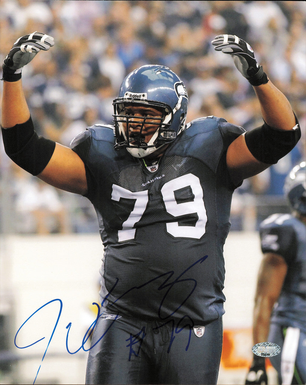 Red Bryant Autographed 8x10 Photo Seattle Seahawks MCS Holo #88899