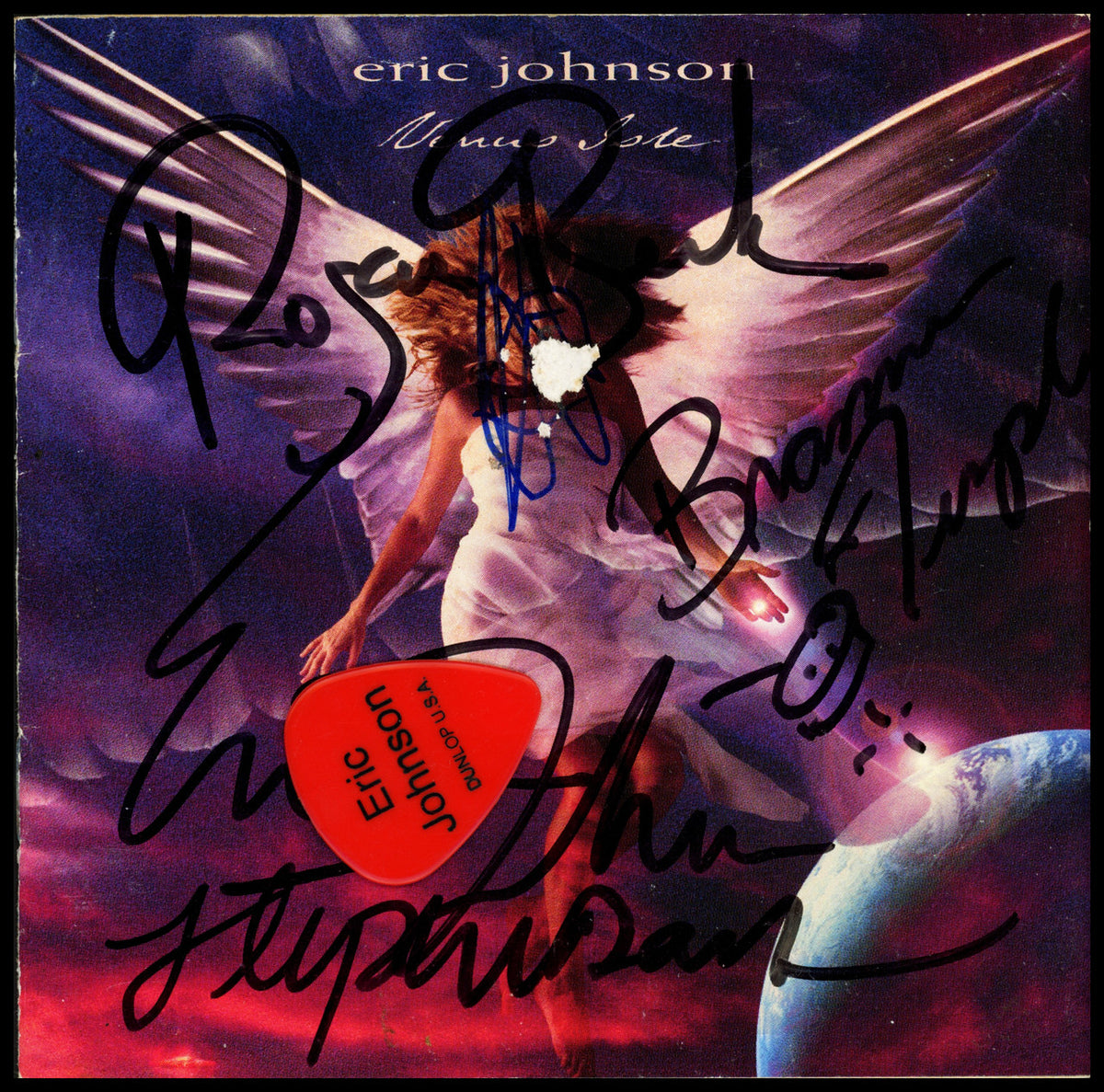 Eric Johnson Autographed CD Booklet Venus Isle SKU #263526