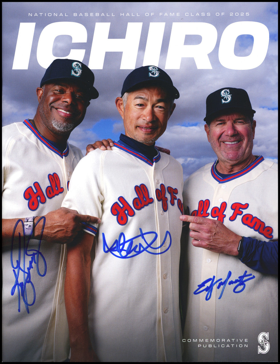 Ken Griffey Jr., Ichiro Suzuki & Edgar Martinez Autographed 2025 Hall of Fame Magazine Seattle Mariners Beckett BAS Witness #4W624600