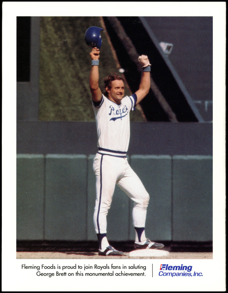 George Brett Autographed 3000 Hit Commemorative Program Kansas City Royals Beckett BAS QR #BW06381