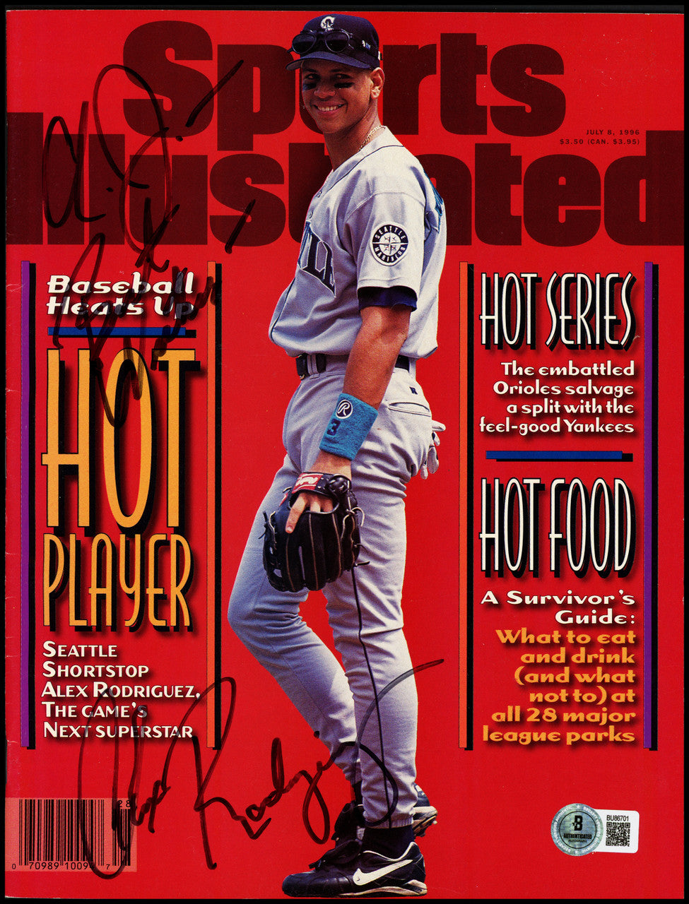 Alex Rodriguez Autographed Sports Illustrated Magazine Seattle Mariners "Best Wishes" Beckett BAS QR #BU86701
