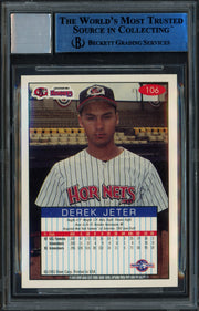 Derek Jeter Autographed 1993-94 Fleer Excel Rookie Card #106 New York Yankees Auto Grade Gem Mint 10 Beckett BAS #8922945