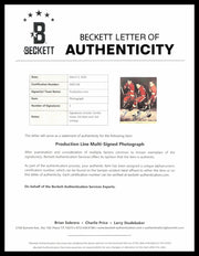 Gordie Howe, Sid Abel, & Ted Lindsay Autographed 8x10 Photo Production Line Beckett BAS #AE85146