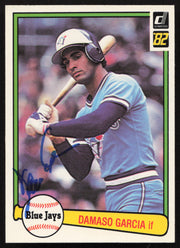 Damaso Garcia Autographed 1982 Donruss Card #479 Toronto Blue Jays SKU #263586