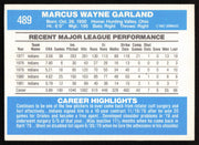 Wayne Garland Autographed 1982 Donruss Card #489 Cleveland Indians SKU #263587