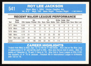 Roy Lee Jackson Autographed 1982 Donruss Card #541 Toronto Blue Jays SKU #263593