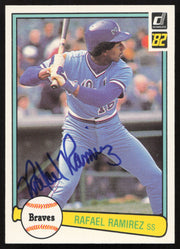 Rafael Ramirez Autographed 1982 Donruss Card #546 Atlanta Braves SKU #263595