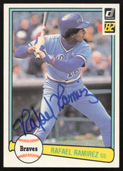 Rafael Ramirez Autographed 1982 Donruss Card #546 Atlanta Braves SKU #263596