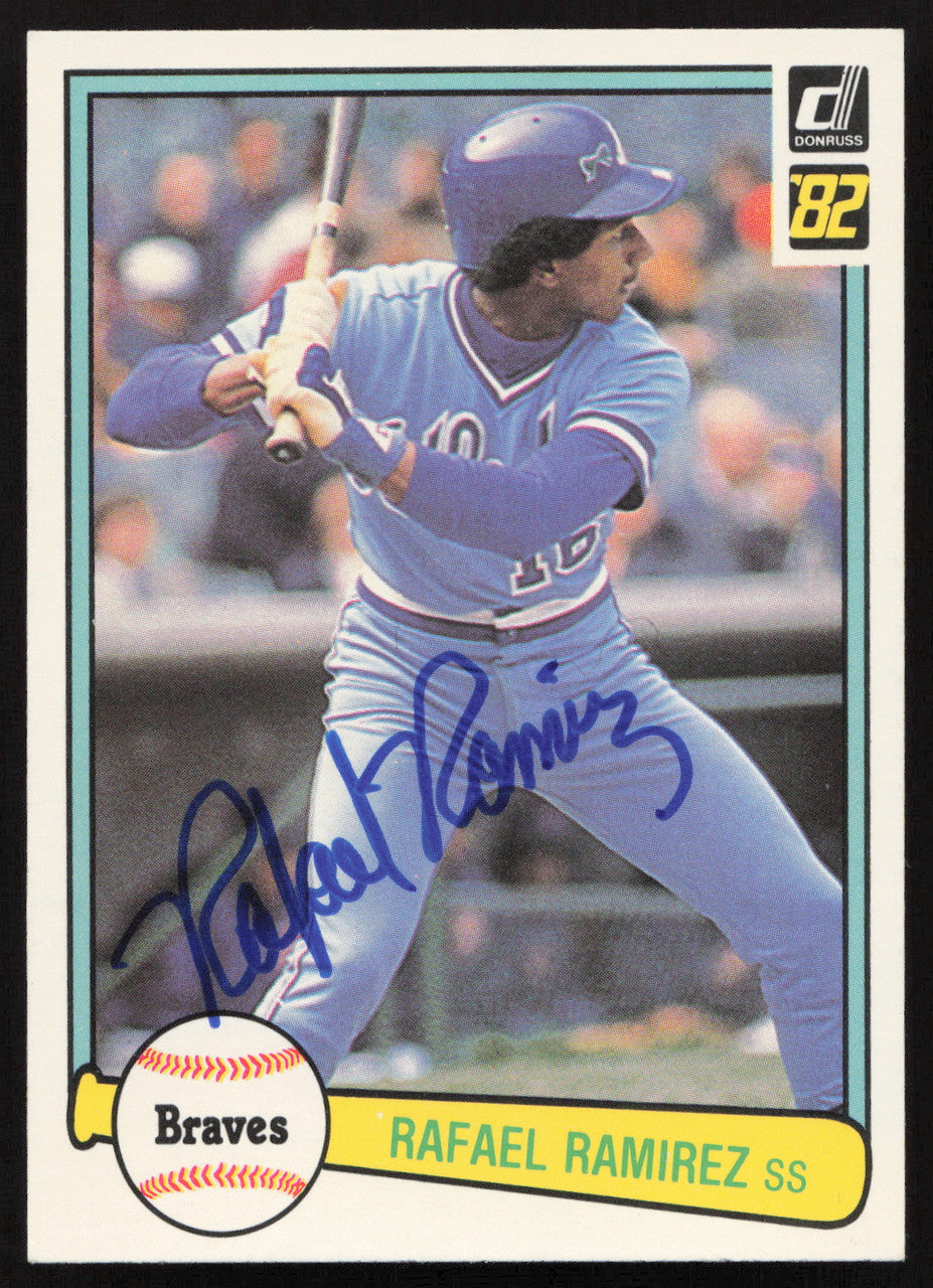 Rafael Ramirez Autographed 1982 Donruss Card #546 Atlanta Braves SKU #263597