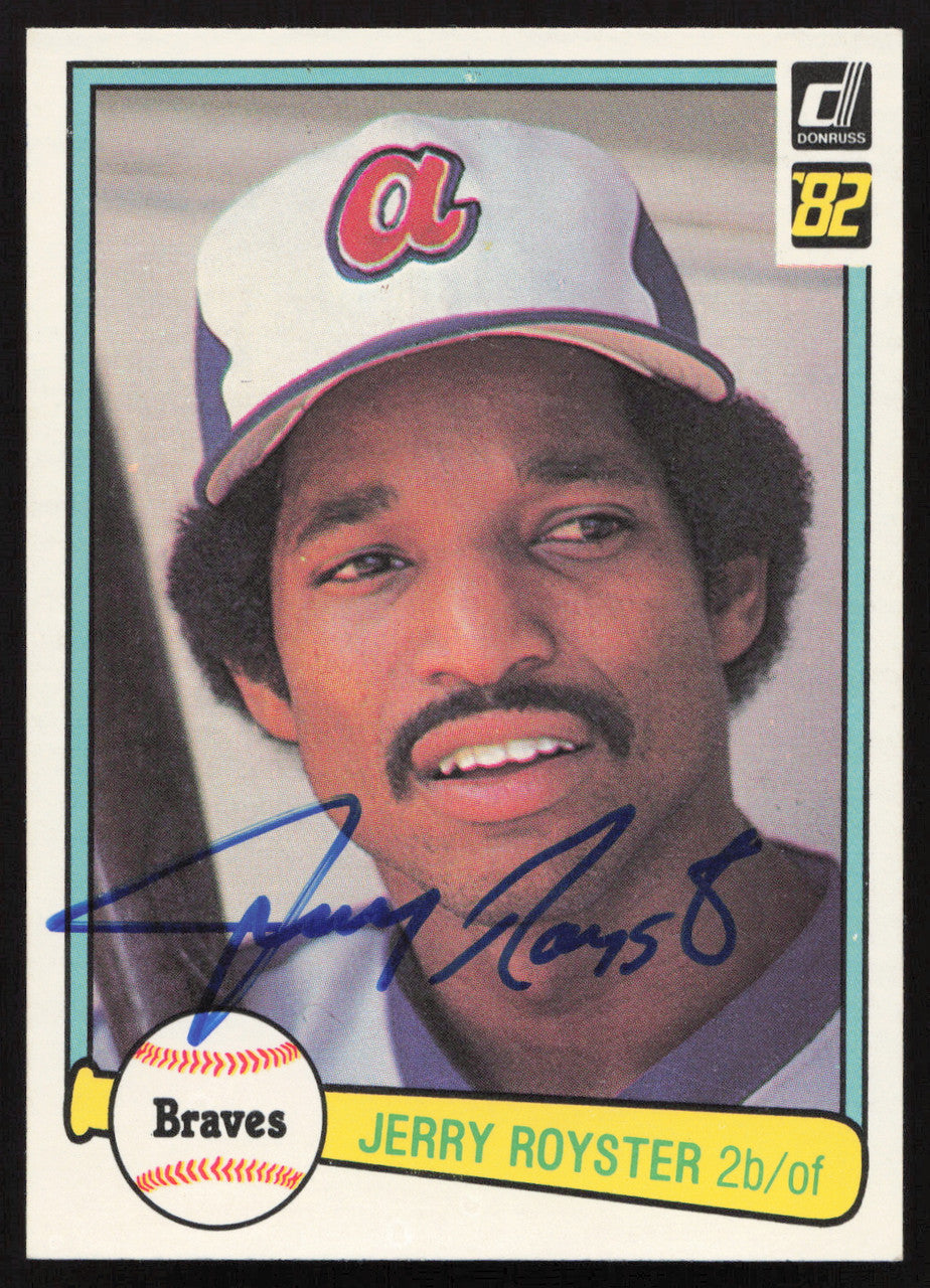 Jerry Royster Autographed 1982 Donruss Card #555 Atlanta Braves SKU #263598