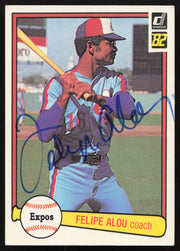 Felipe Alou Autographed 1982 Donruss Card #650 Montreal Expos SKU #263608