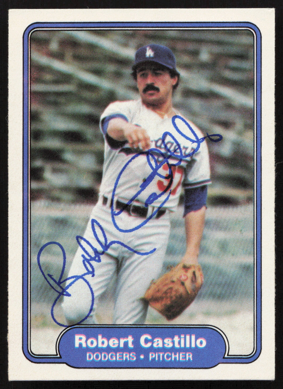 Robert Bobby Castillo Autographed 1982 Fleer Card #2 Los Angeles Dodgers SKU #263609