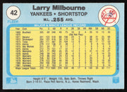 Larry Milbourne Autographed 1982 Fleer Card #42 New York Yankees SKU #263611