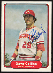 Dave Collins Autographed 1982 Fleer Card #61 Cincinnati Reds SKU #263613