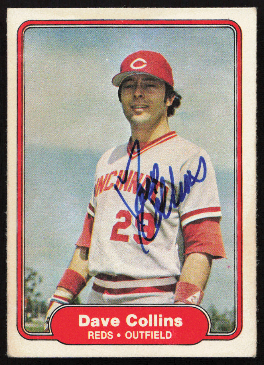 Dave Collins Autographed 1982 Fleer Card #61 Cincinnati Reds SKU #263614