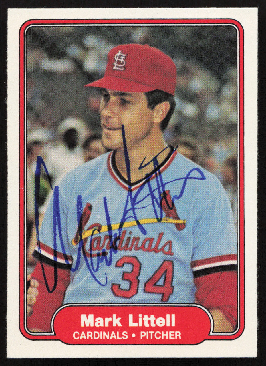 Mark Littell Autographed 1982 Fleer Card #120 St. Louis Cardinals SKU #263620