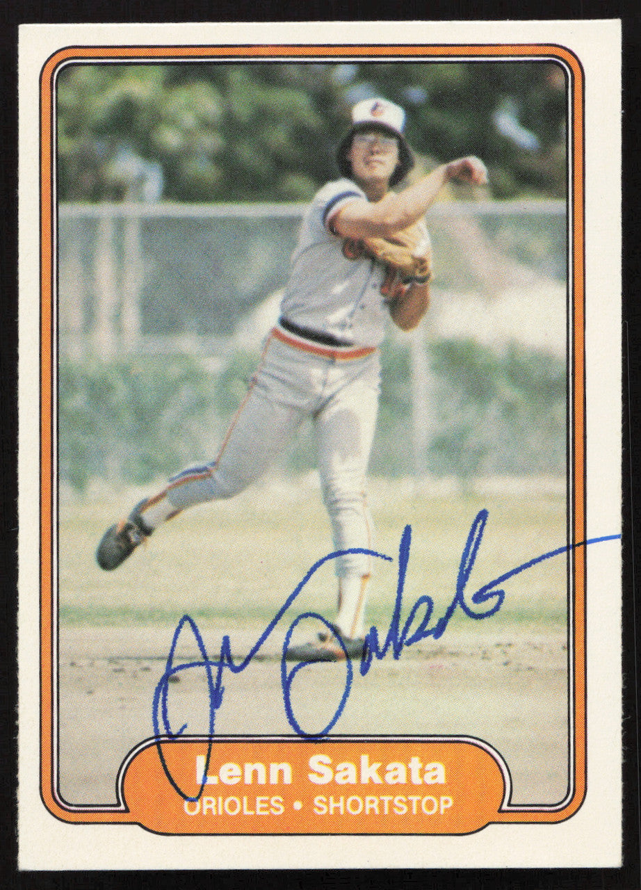 Lenn Sakata Autographed 1982 Fleer Card #178 Baltimore Orioles SKU #263624